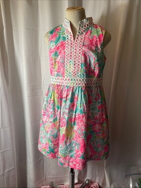 Lilly Pulitzer Mini Franci Dress in On the Scene print girls size 12
